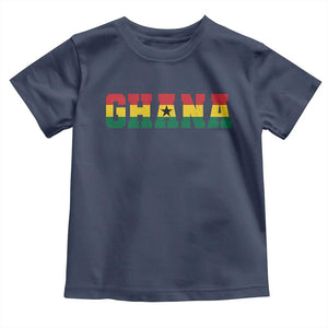 Ghana Flag Toddler T Shirt Varsity Lettering Design Ghanaian Pride Heritage Graphic
