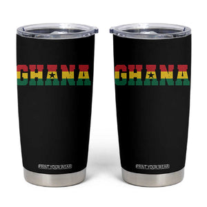 Ghana Flag Tumbler Cup Varsity Lettering Design Ghanaian Pride Heritage Graphic