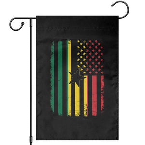 Ghana American Flag Garden Flag Vintage Ghanaian Pride Heritage Graphic for Ghanaian Americans