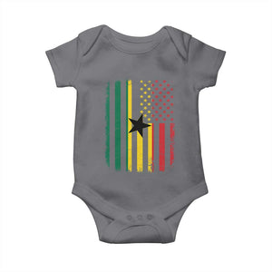 Ghana American Flag Baby Onesie Vintage Ghanaian Pride Heritage Graphic for Ghanaian Americans