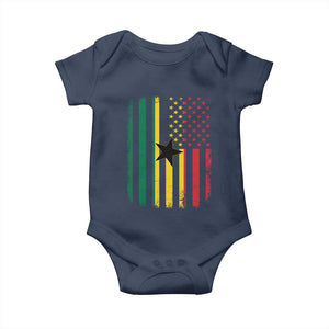 Ghana American Flag Baby Onesie Vintage Ghanaian Pride Heritage Graphic for Ghanaian Americans