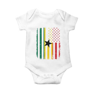 Ghana American Flag Baby Onesie Vintage Ghanaian Pride Heritage Graphic for Ghanaian Americans