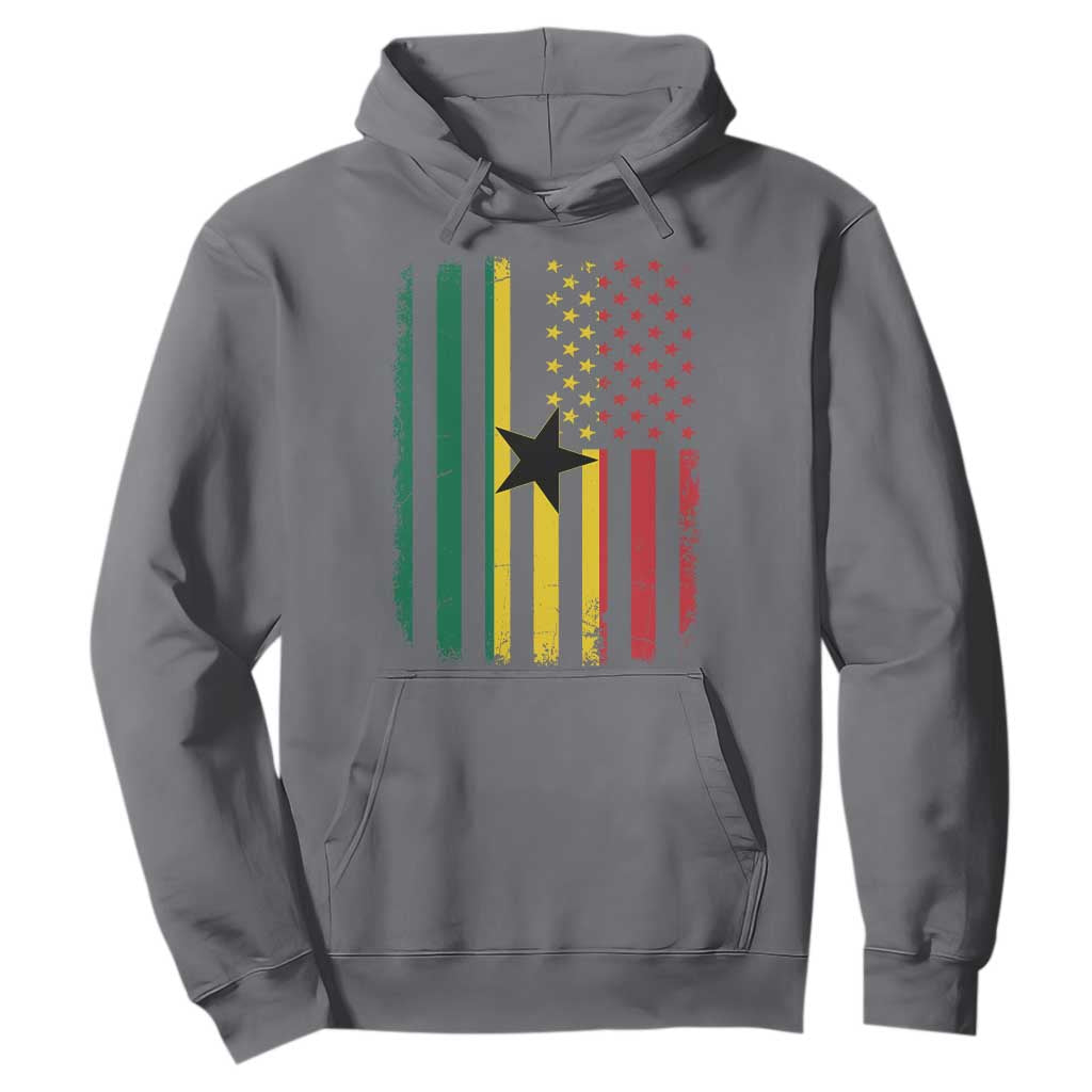 Ghana American Flag Hoodie Vintage Ghanaian Pride Heritage Graphic for Ghanaian Americans