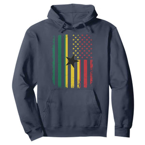 Ghana American Flag Hoodie Vintage Ghanaian Pride Heritage Graphic for Ghanaian Americans