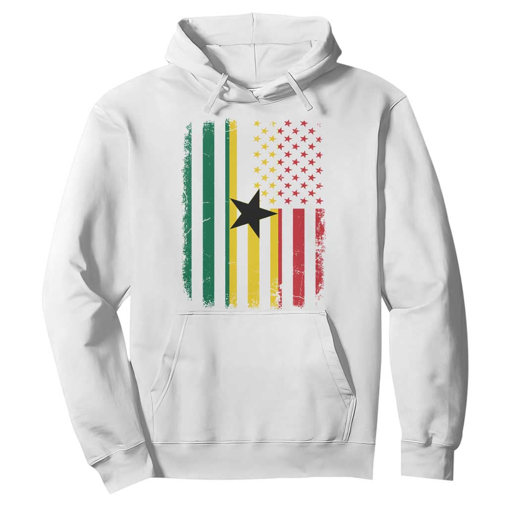 Ghana American Flag Hoodie Vintage Ghanaian Pride Heritage Graphic for Ghanaian Americans