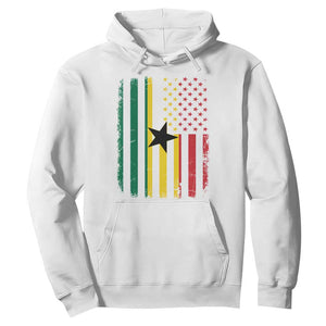 Ghana American Flag Hoodie Vintage Ghanaian Pride Heritage Graphic for Ghanaian Americans