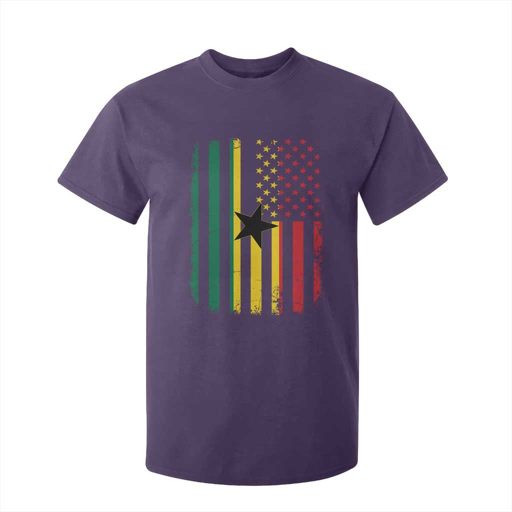 Ghana American Flag T Shirt For Kid Vintage Ghanaian Pride Heritage Graphic for Ghanaian Americans