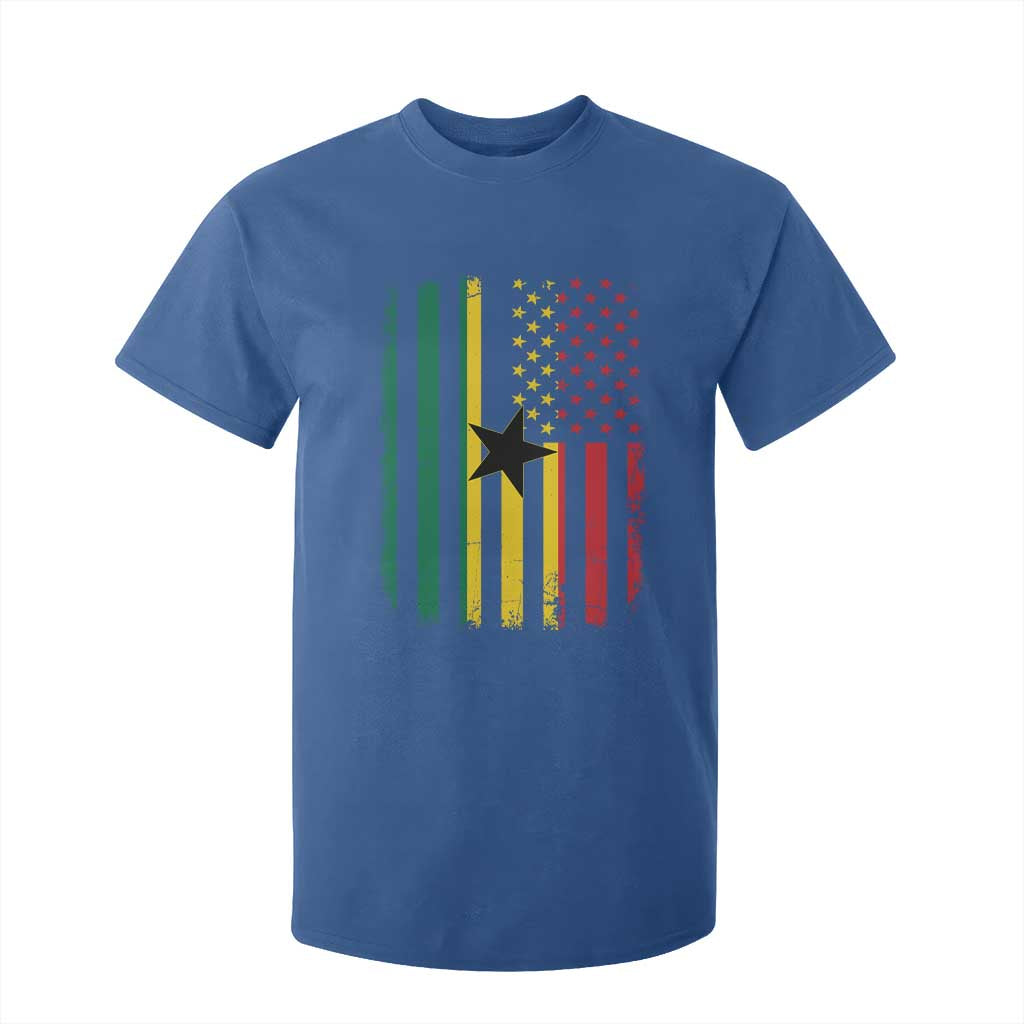 Ghana American Flag T Shirt For Kid Vintage Ghanaian Pride Heritage Graphic for Ghanaian Americans