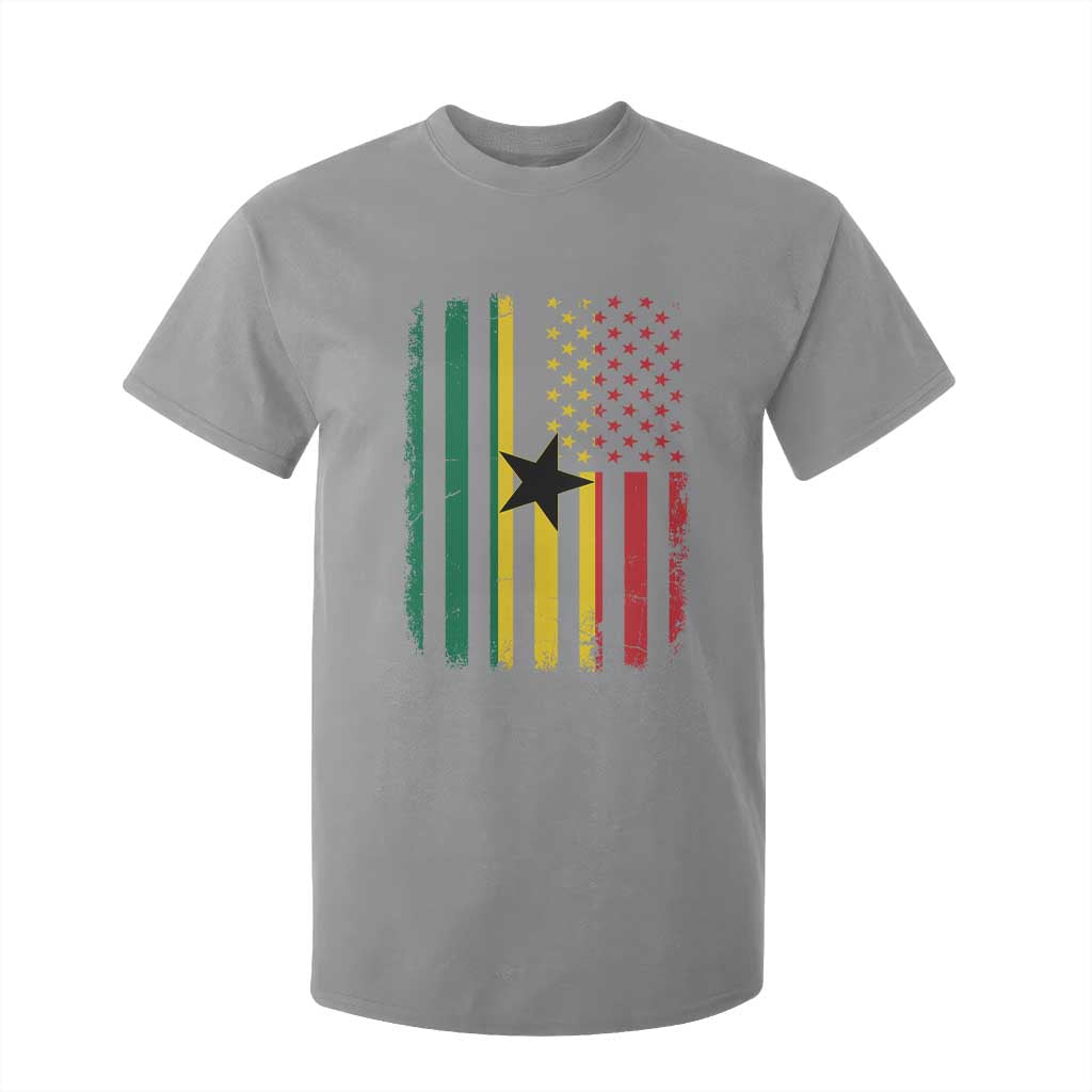 Ghana American Flag T Shirt For Kid Vintage Ghanaian Pride Heritage Graphic for Ghanaian Americans