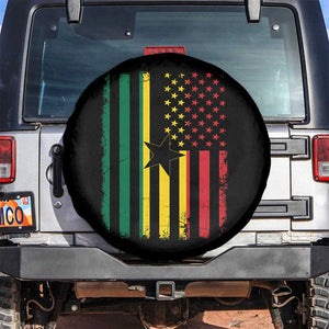 Ghana American Flag Spare Tire Cover Vintage Ghanaian Pride Heritage Graphic for Ghanaian Americans