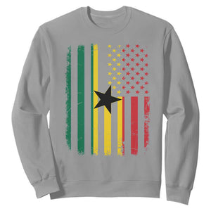 Ghana American Flag Sweatshirt Vintage Ghanaian Pride Heritage Graphic for Ghanaian Americans