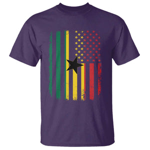 Ghana American Flag T Shirt Vintage Ghanaian Pride Heritage Graphic for Ghanaian Americans
