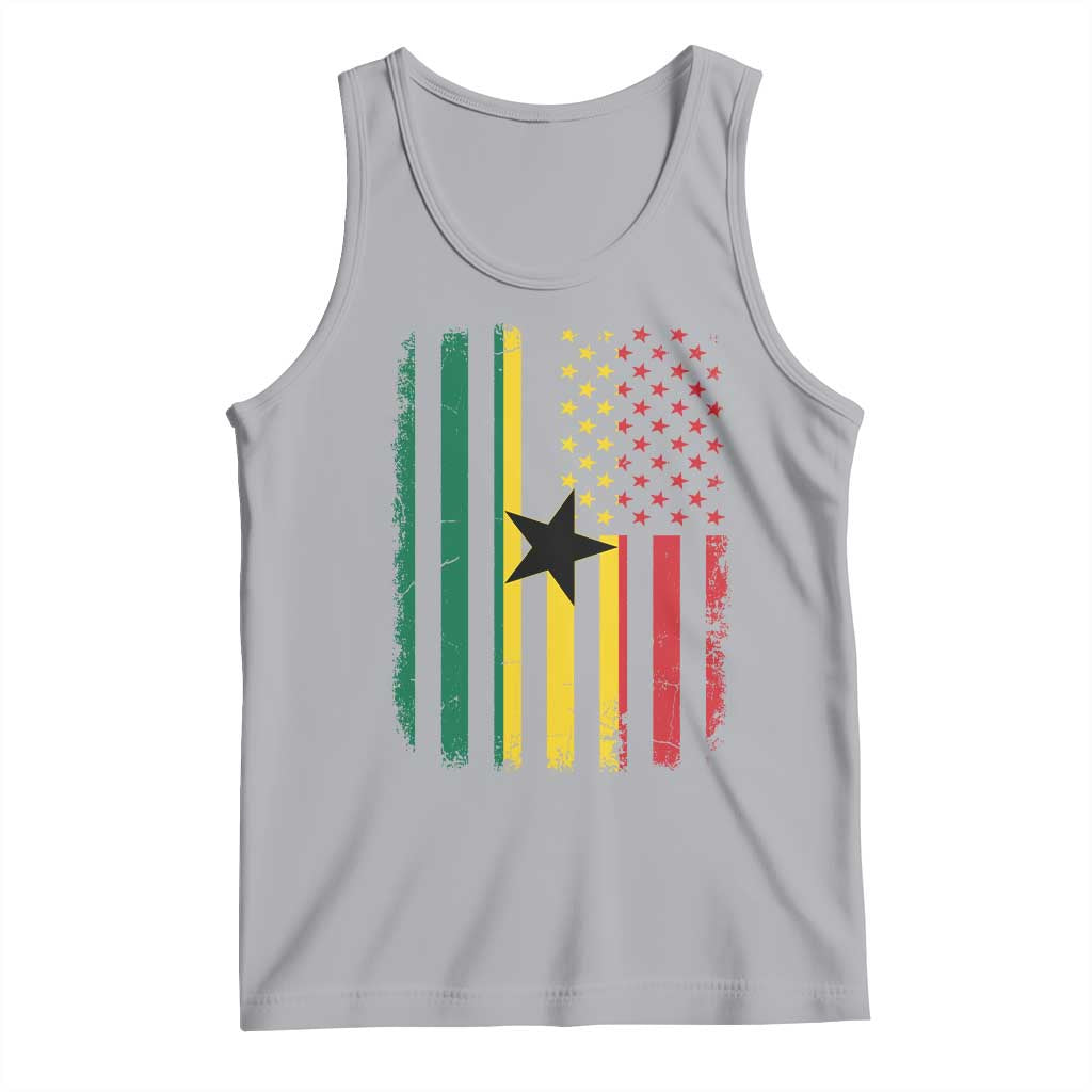 Ghana American Flag Tank Top Vintage Ghanaian Pride Heritage Graphic for Ghanaian Americans