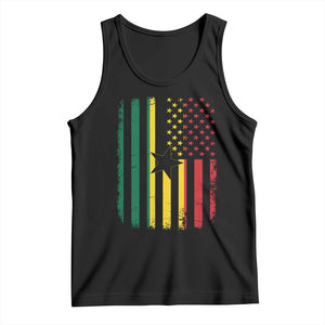 Ghana American Flag Tank Top Vintage Ghanaian Pride Heritage Graphic for Ghanaian Americans