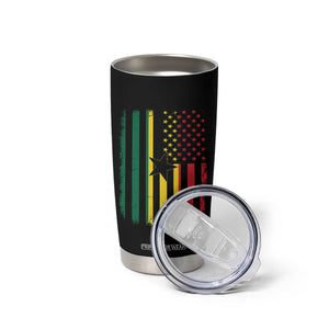 Ghana American Flag Tumbler Cup Vintage Ghanaian Pride Heritage Graphic for Ghanaian Americans