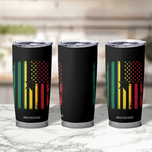 Ghana American Flag Tumbler Cup Vintage Ghanaian Pride Heritage Graphic for Ghanaian Americans