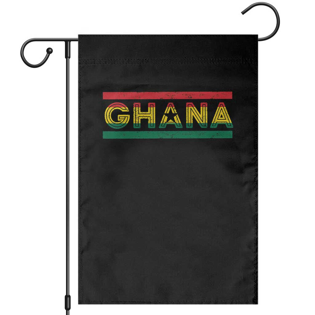 Retro Ghana Flag Garden Flag Vintage Ghanaian Pride Ghanese Roots Heritage Graphic TS10 Black Print Your Wear