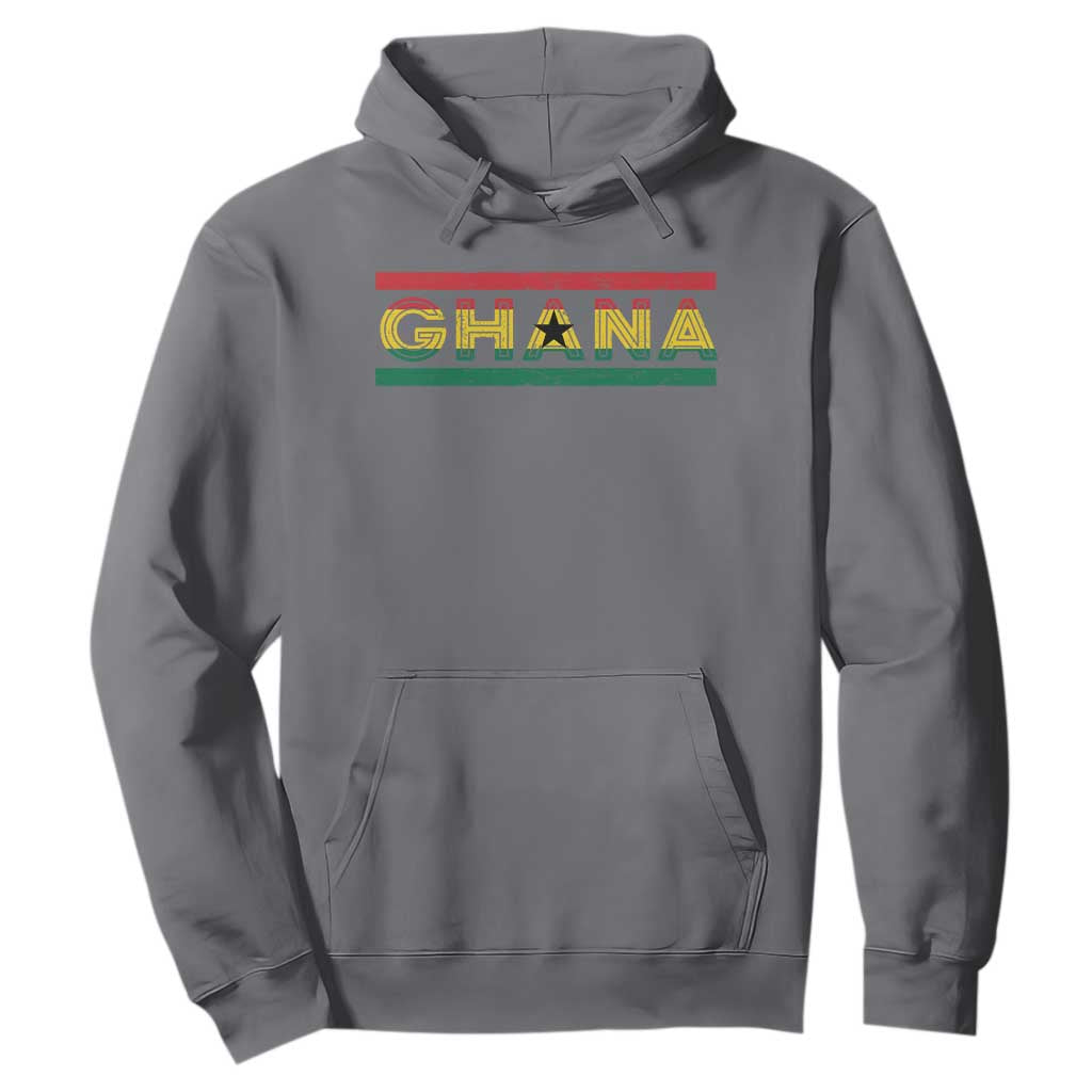 Retro Ghana Flag Hoodie Vintage Ghanaian Pride Ghanese Roots Heritage Graphic