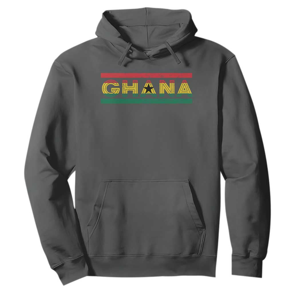 Retro Ghana Flag Hoodie Vintage Ghanaian Pride Ghanese Roots Heritage Graphic
