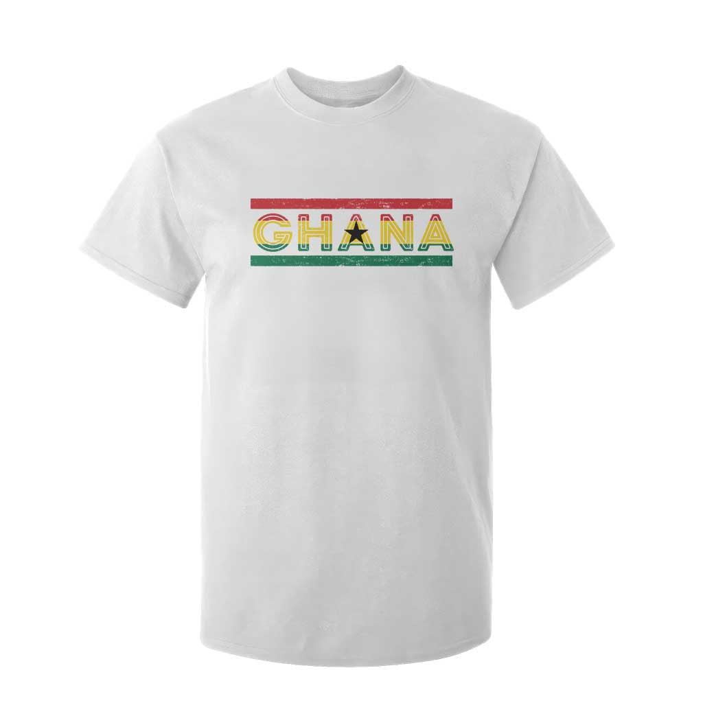 Retro Ghana Flag T Shirt For Kid Vintage Ghanaian Pride Ghanese Roots Heritage Graphic