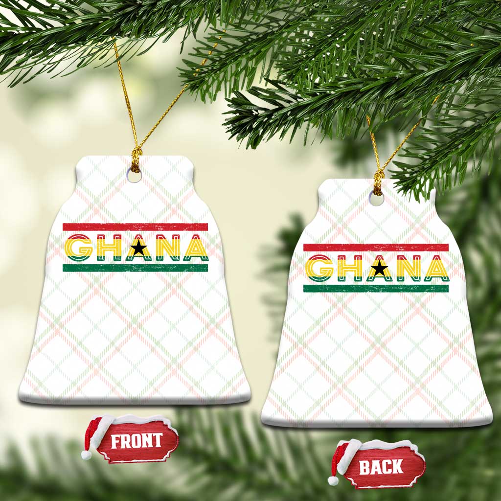 Retro Ghana Flag Ceramic Ornament Vintage Ghanaian Pride Ghanese Roots Heritage Graphic