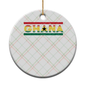 Retro Ghana Flag Ceramic Ornament Vintage Ghanaian Pride Ghanese Roots Heritage Graphic