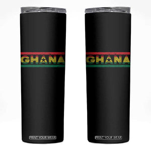 Retro Ghana Flag Skinny Tumbler Vintage Ghanaian Pride Ghanese Roots Heritage Graphic