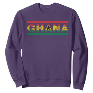 Retro Ghana Flag Sweatshirt Vintage Ghanaian Pride Ghanese Roots Heritage Graphic