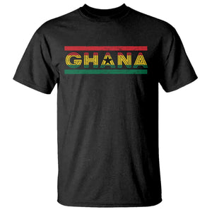 Retro Ghana Flag T Shirt Vintage Ghanaian Pride Ghanese Roots Heritage Graphic
