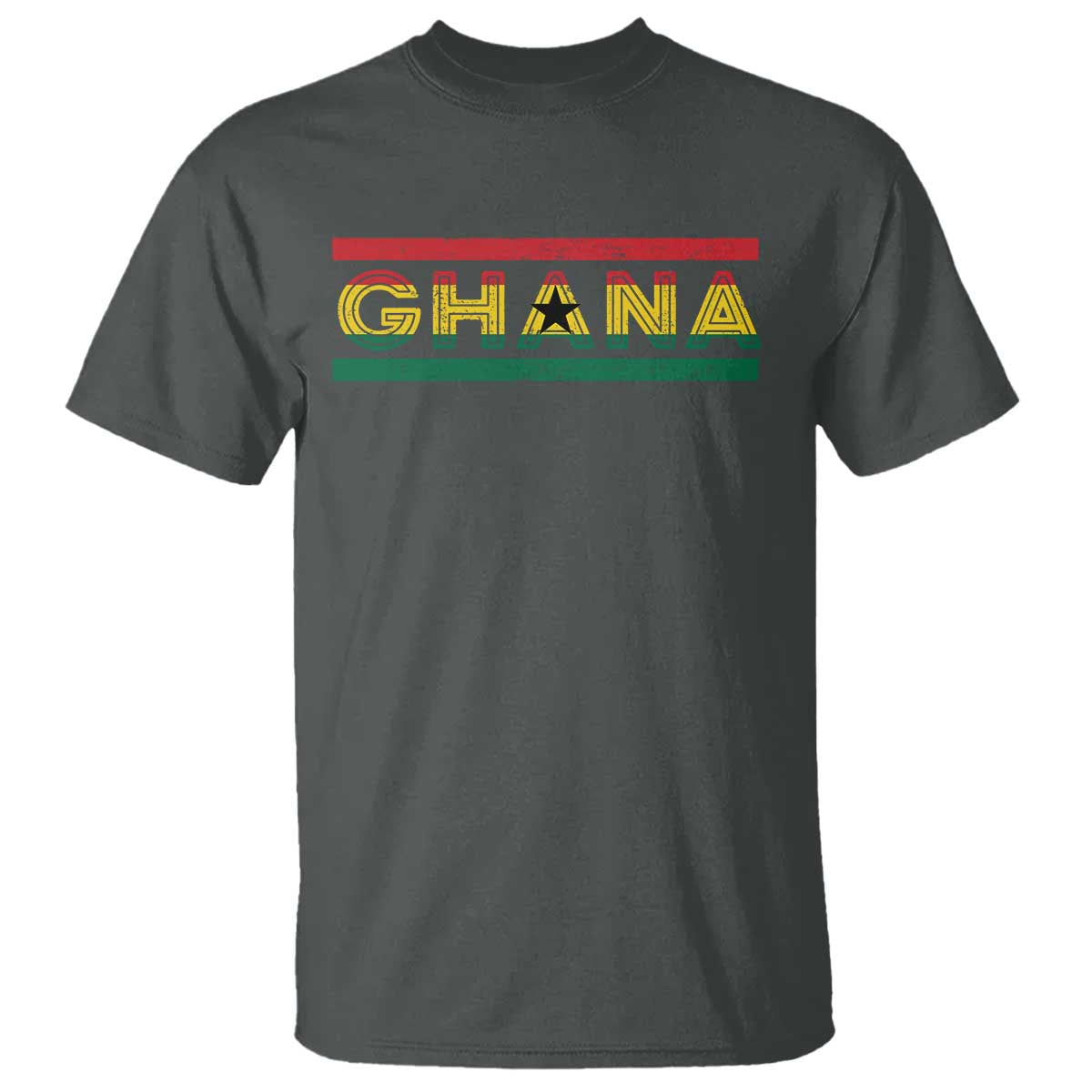 Retro Ghana Flag T Shirt Vintage Ghanaian Pride Ghanese Roots Heritage Graphic