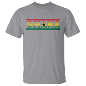 Retro Ghana Flag T Shirt Vintage Ghanaian Pride Ghanese Roots Heritage Graphic