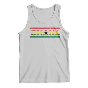 Retro Ghana Flag Tank Top Vintage Ghanaian Pride Ghanese Roots Heritage Graphic