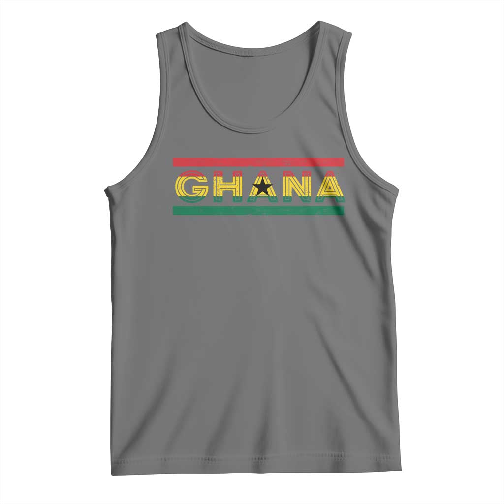 Retro Ghana Flag Tank Top Vintage Ghanaian Pride Ghanese Roots Heritage Graphic