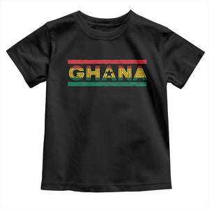 Retro Ghana Flag Toddler T Shirt Vintage Ghanaian Pride Ghanese Roots Heritage Graphic