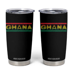 Retro Ghana Flag Tumbler Cup Vintage Ghanaian Pride Ghanese Roots Heritage Graphic