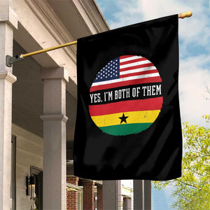 Half American Half Ghanaian Garden Flag Pride Ghanese Roots USA Flag Ghana Heritage Yes Im Both Of Them