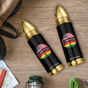 Half American Half Ghanaian Bullet Tumbler Pride Ghanese Roots USA Flag Ghana Heritage Yes Im Both Of Them