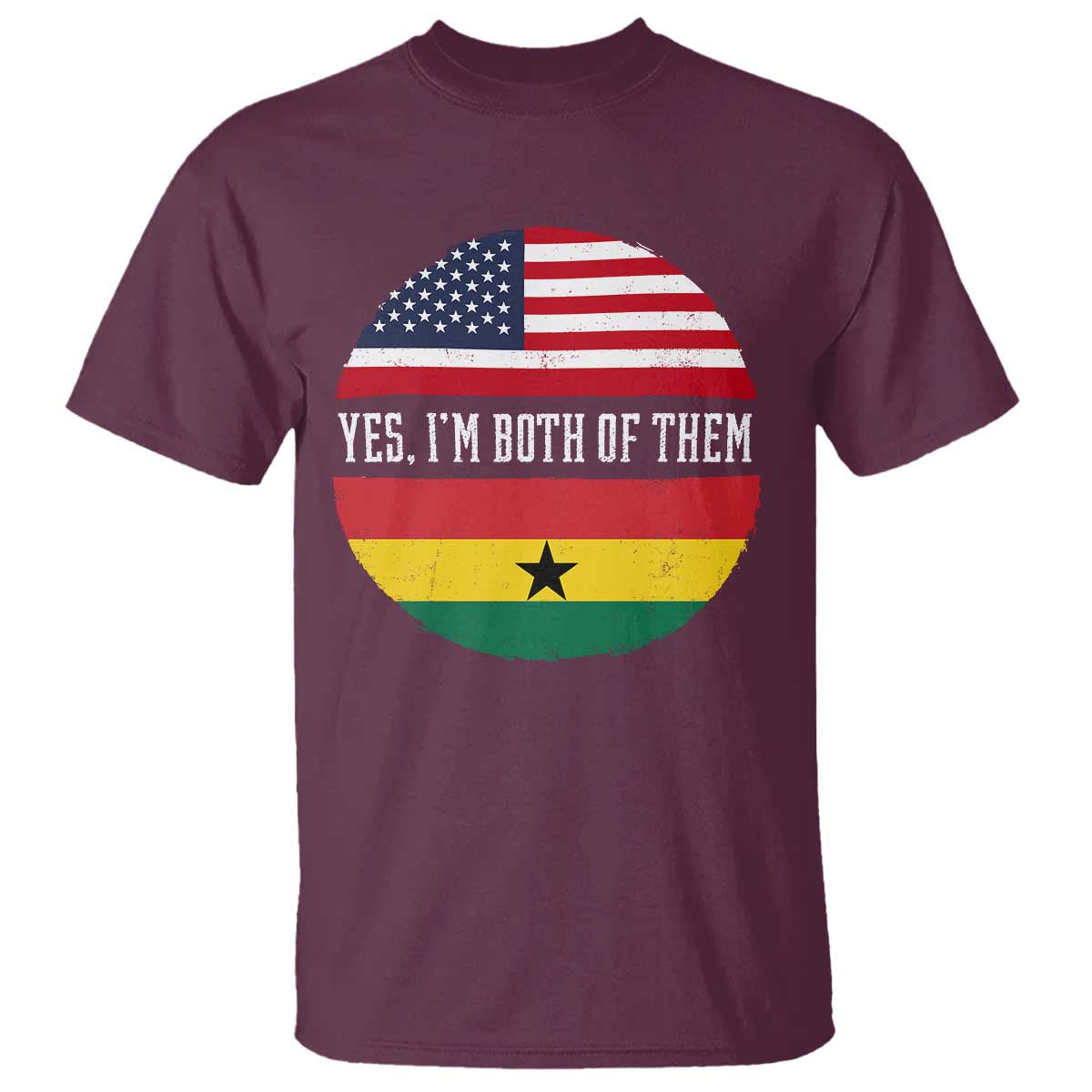 Half American Half Ghanaian T Shirt Pride Ghanese Roots USA Flag Ghana Heritage Yes Im Both Of Them