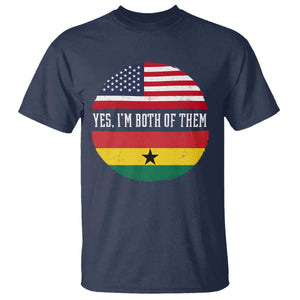 Half American Half Ghanaian T Shirt Pride Ghanese Roots USA Flag Ghana Heritage Yes Im Both Of Them