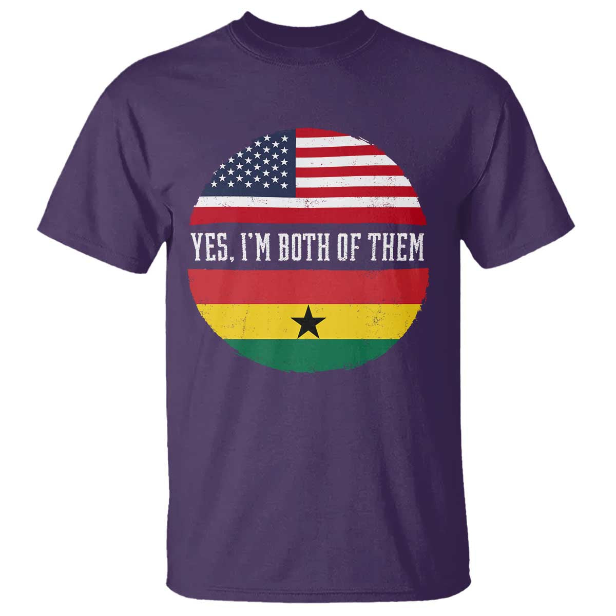 Half American Half Ghanaian T Shirt Pride Ghanese Roots USA Flag Ghana Heritage Yes Im Both Of Them