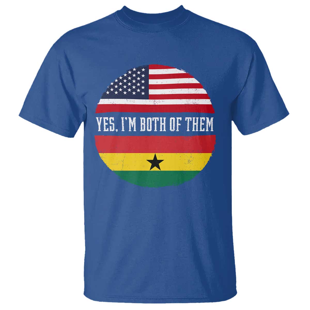 Half American Half Ghanaian T Shirt Pride Ghanese Roots USA Flag Ghana Heritage Yes Im Both Of Them