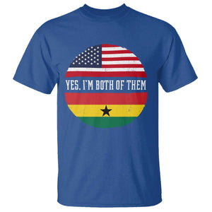 Half American Half Ghanaian T Shirt Pride Ghanese Roots USA Flag Ghana Heritage Yes Im Both Of Them