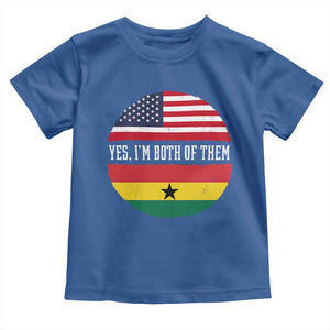 Half American Half Ghanaian Toddler T Shirt Pride Ghanese Roots USA Flag Ghana Heritage Yes Im Both Of Them