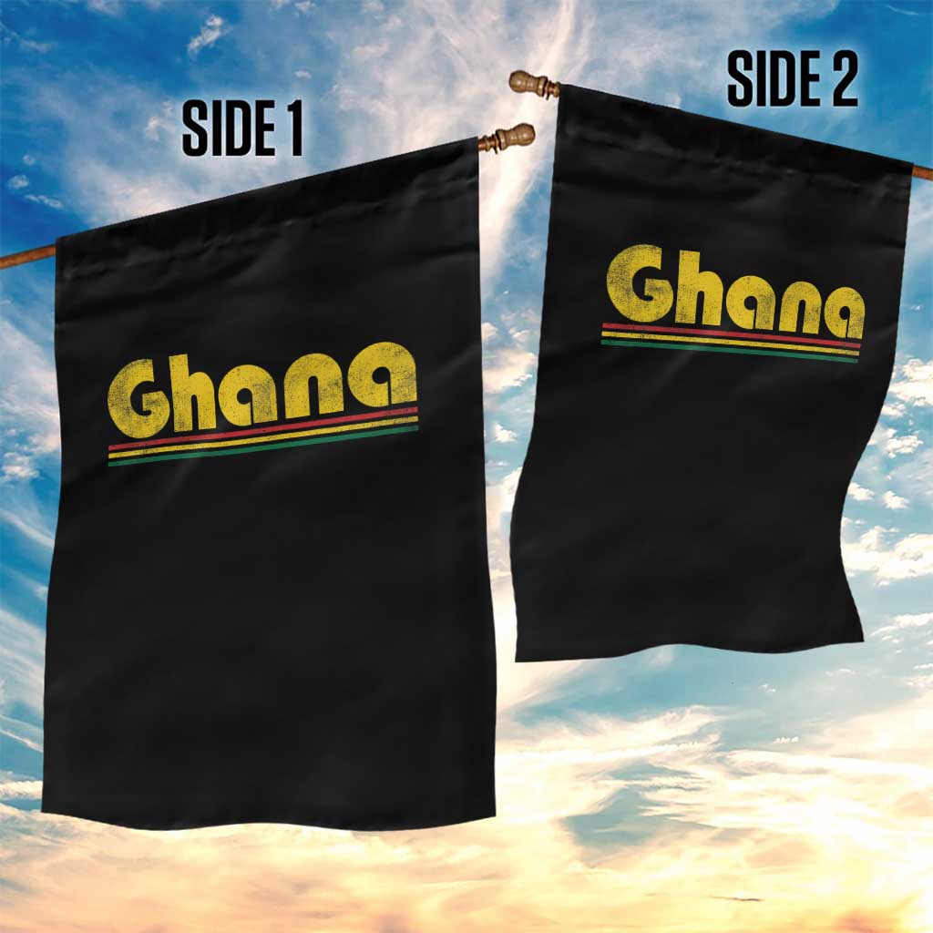 Vintage Ghana Garden Flag Retro Stripe Flag Pride Ghanaian Heritage African Roots