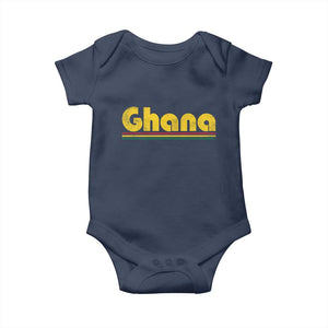 Vintage Ghana Baby Onesie Retro Stripe Flag Pride Ghanaian Heritage African Roots