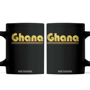 Vintage Ghana Coffee Mug Retro Stripe Flag Pride Ghanaian Heritage African Roots