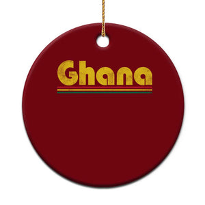 Vintage Ghana Ceramic Ornament Retro Stripe Flag Pride Ghanaian Heritage African Roots