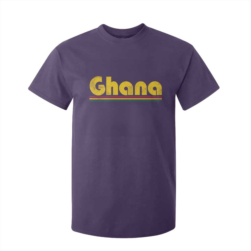 Vintage Ghana T Shirt For Kid Retro Stripe Flag Pride Ghanaian Heritage African Roots