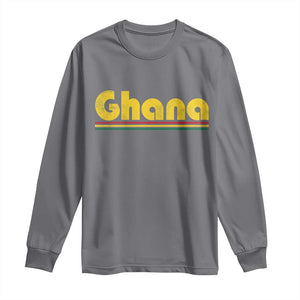 Vintage Ghana Long Sleeve Shirt Retro Stripe Flag Pride Ghanaian Heritage African Roots