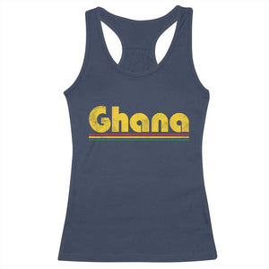 Vintage Ghana Racerback Tank Top Retro Stripe Flag Pride Ghanaian Heritage African Roots